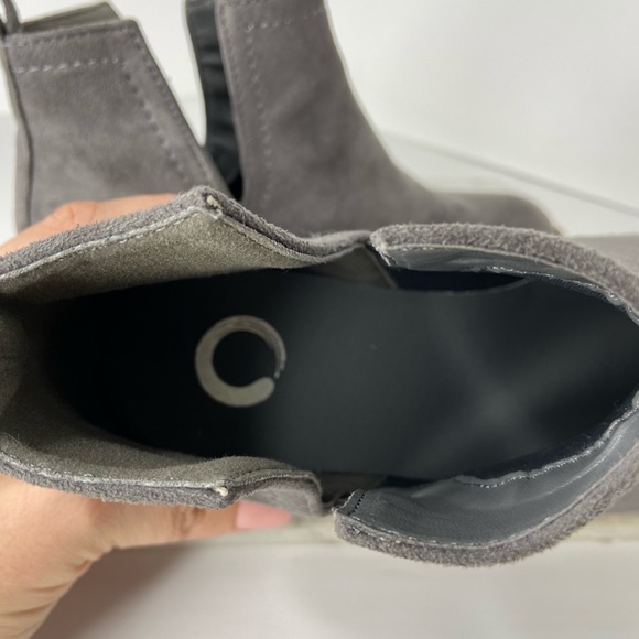 New Journee Collection Gray Faux Suede Ankle Boots - Picture 8 of 10